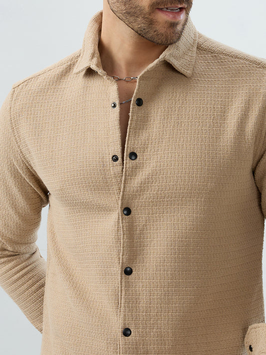 Grainfield Sand Beige Heavy Weave Shirt