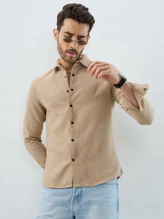 Grainfield Sand Beige Heavy Weave Shirt