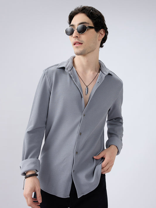 Chill Grey Everyday Knit Shirt