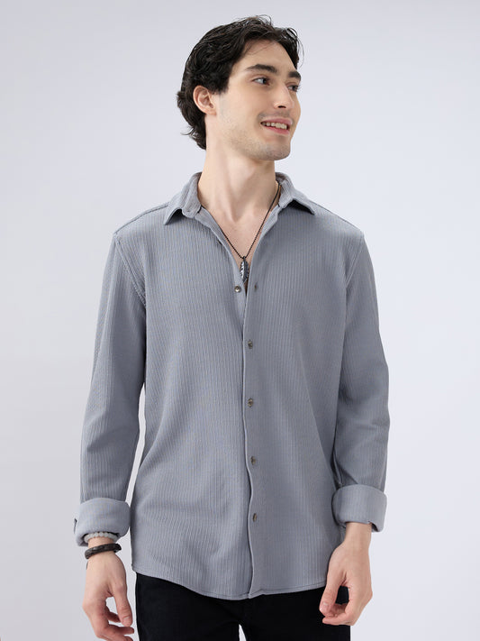 Chill Grey Everyday Knit Shirt