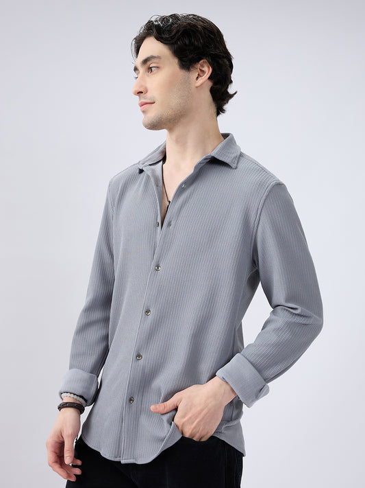 Chill Grey Everyday Knit Shirt