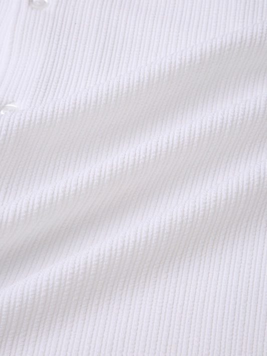 Snow White Textured Weave Shirt