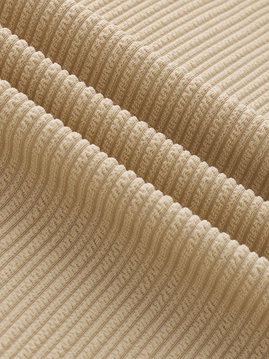 Refined Latte Beige Knit Shirt