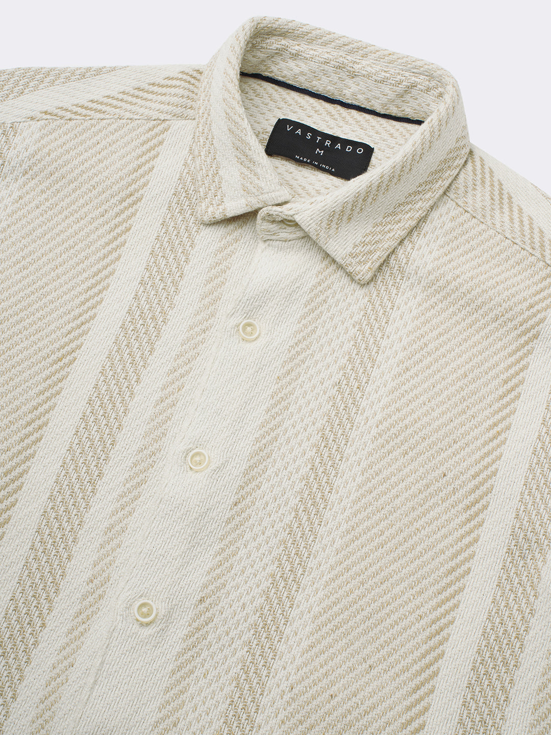 Beige Blaze Tweed Stripes Shirt