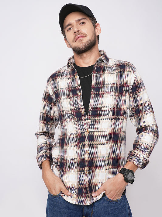 Heritage Chevron Multicolour Tweed Checks Shirt