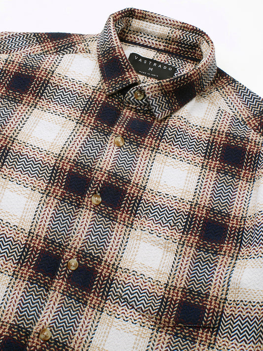 Heritage Chevron Multicolour Tweed Checks Shirt
