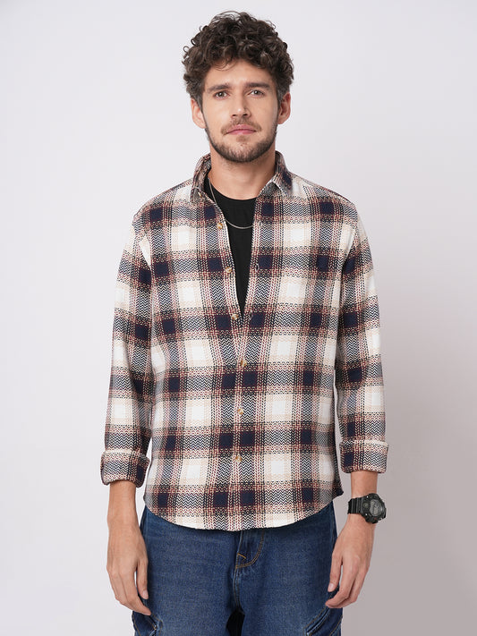 Heritage Chevron Multicolour Tweed Checks Shirt