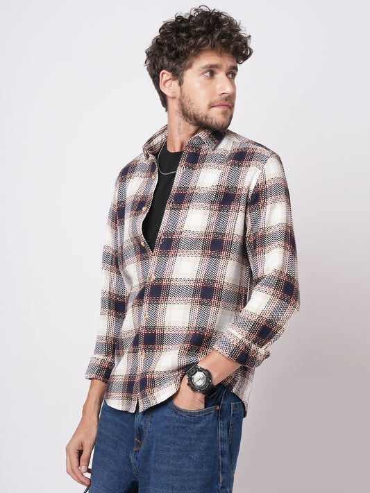 Heritage Chevron Multicolour Tweed Checks Shirt