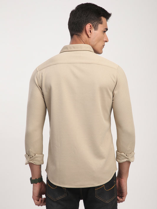 Light French Beige Waffle Shirt