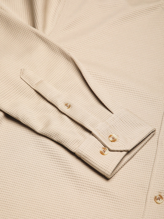 Light French Beige Waffle Shirt