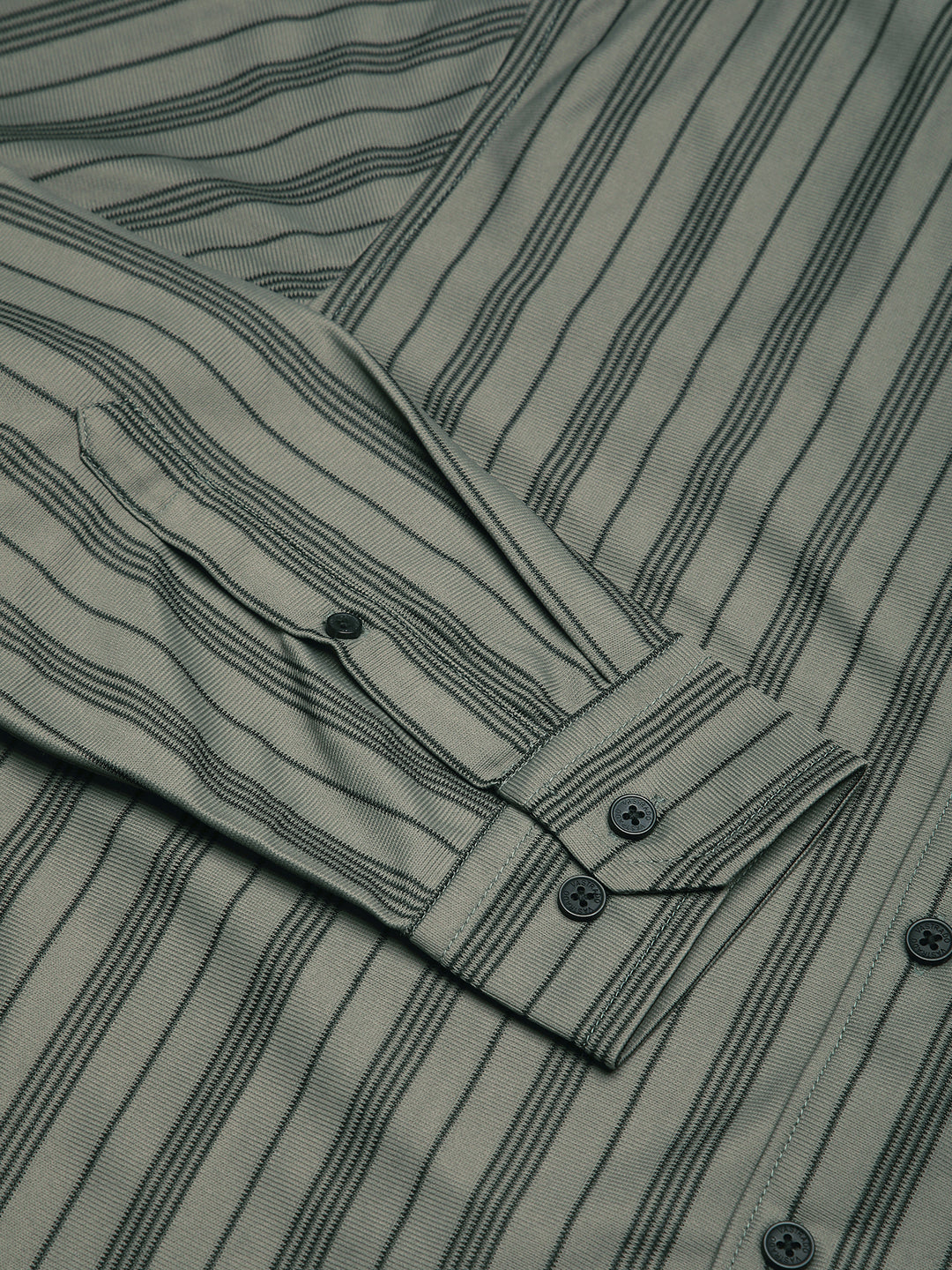 Classic Pullman Green Striped Shirt