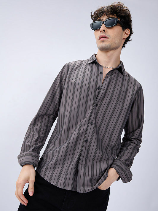 Grey Striped Shirt