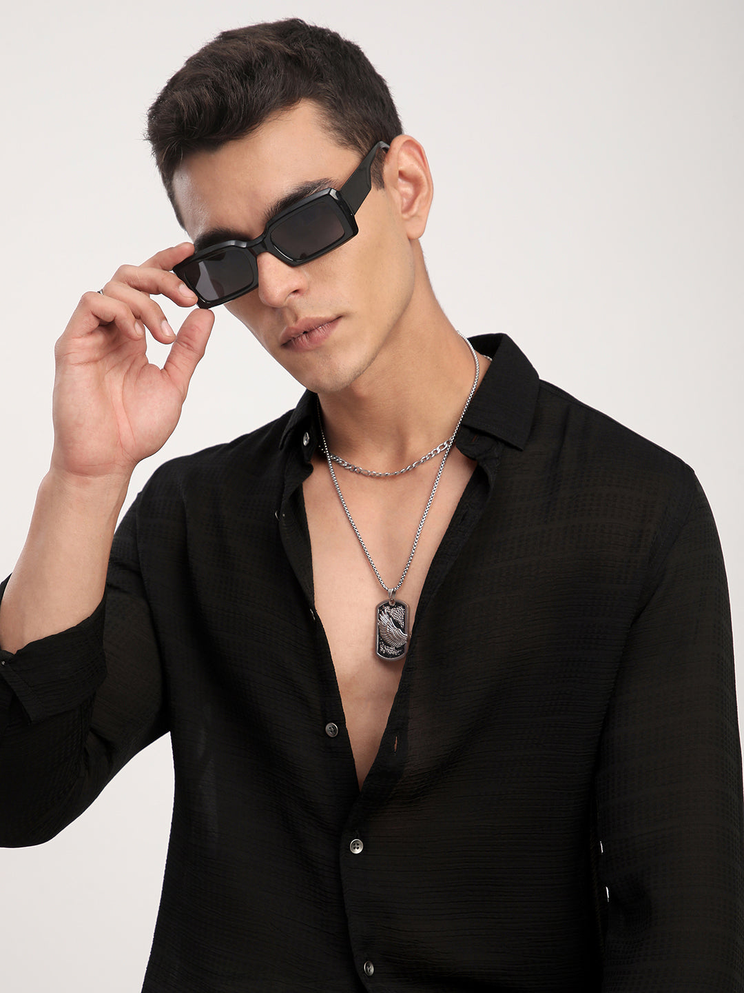Black Stratum Crinkled Shirt
