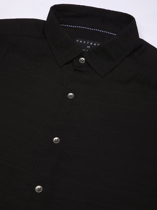 Black Stratum Crinkled Shirt