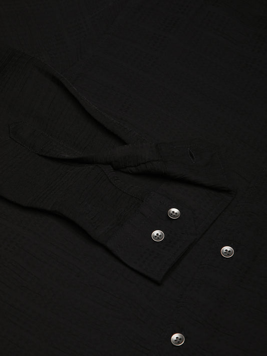 Black Stratum Crinkled Shirt