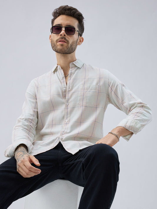 Pista Green Multi Checks Shirt