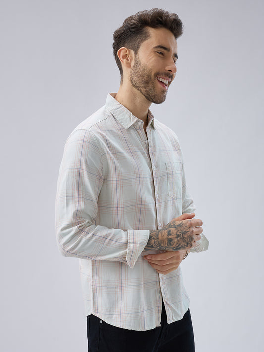 Pista Green Multi Checks Shirt