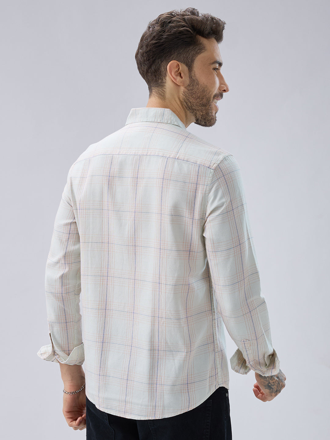 Pista Green Multi Checks Shirt