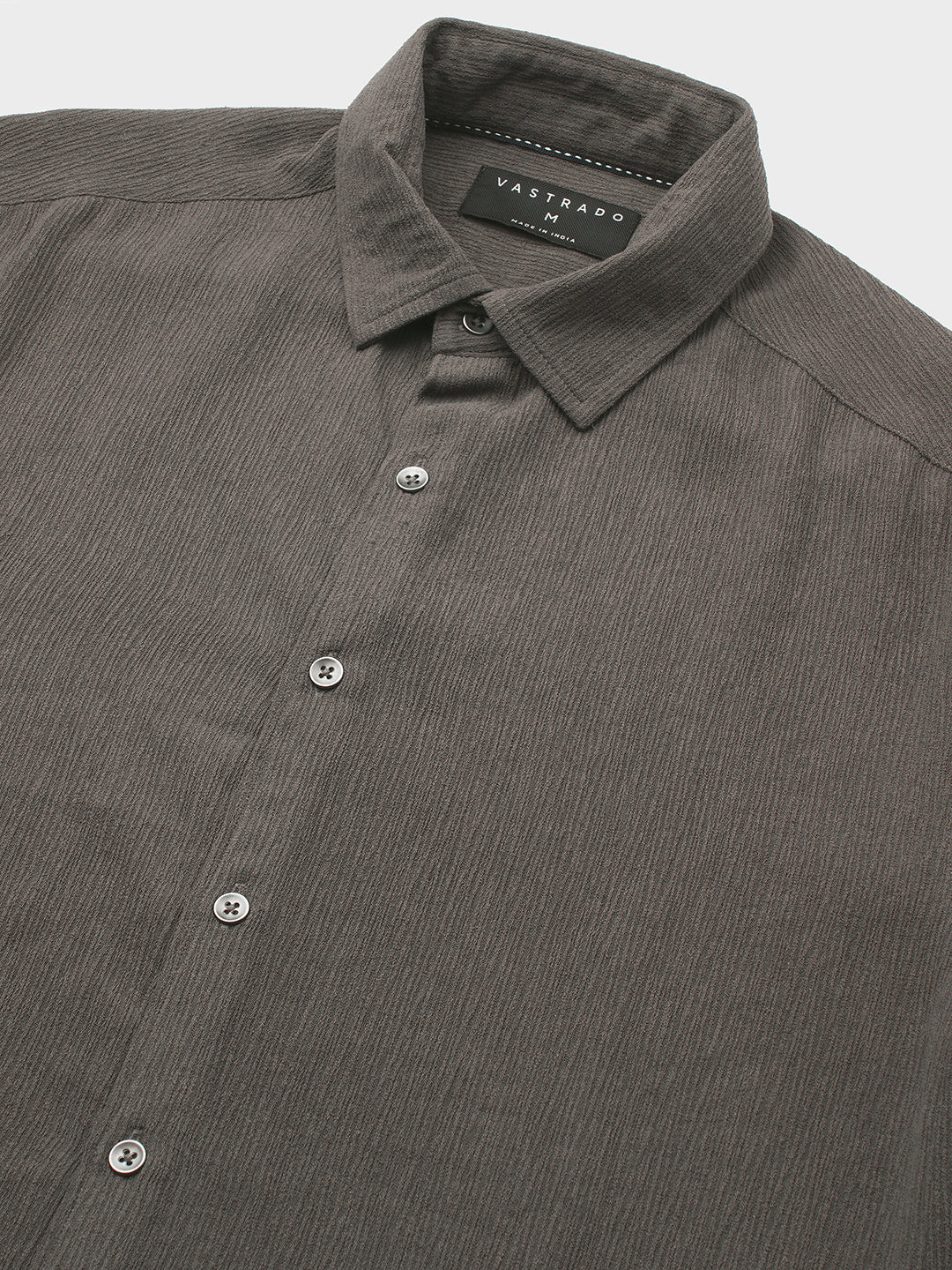 Crushed Warm Grey Textured Trail Shirt
