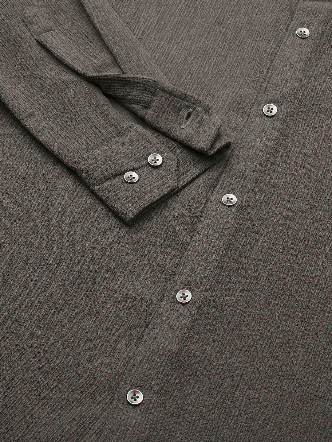 Crushed Warm Grey Textured Trail Shirt