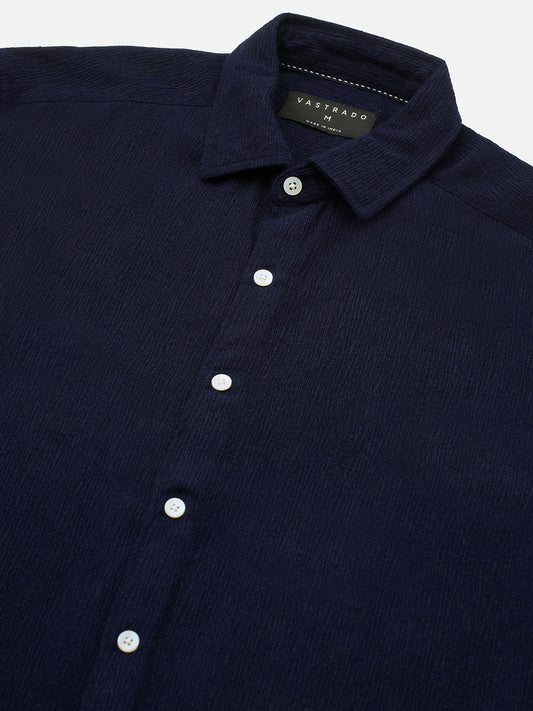 Classic Nocturne Blue Crepe Shirt