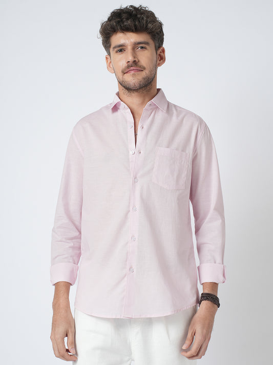Cotton Candy Pink Slub Shirt