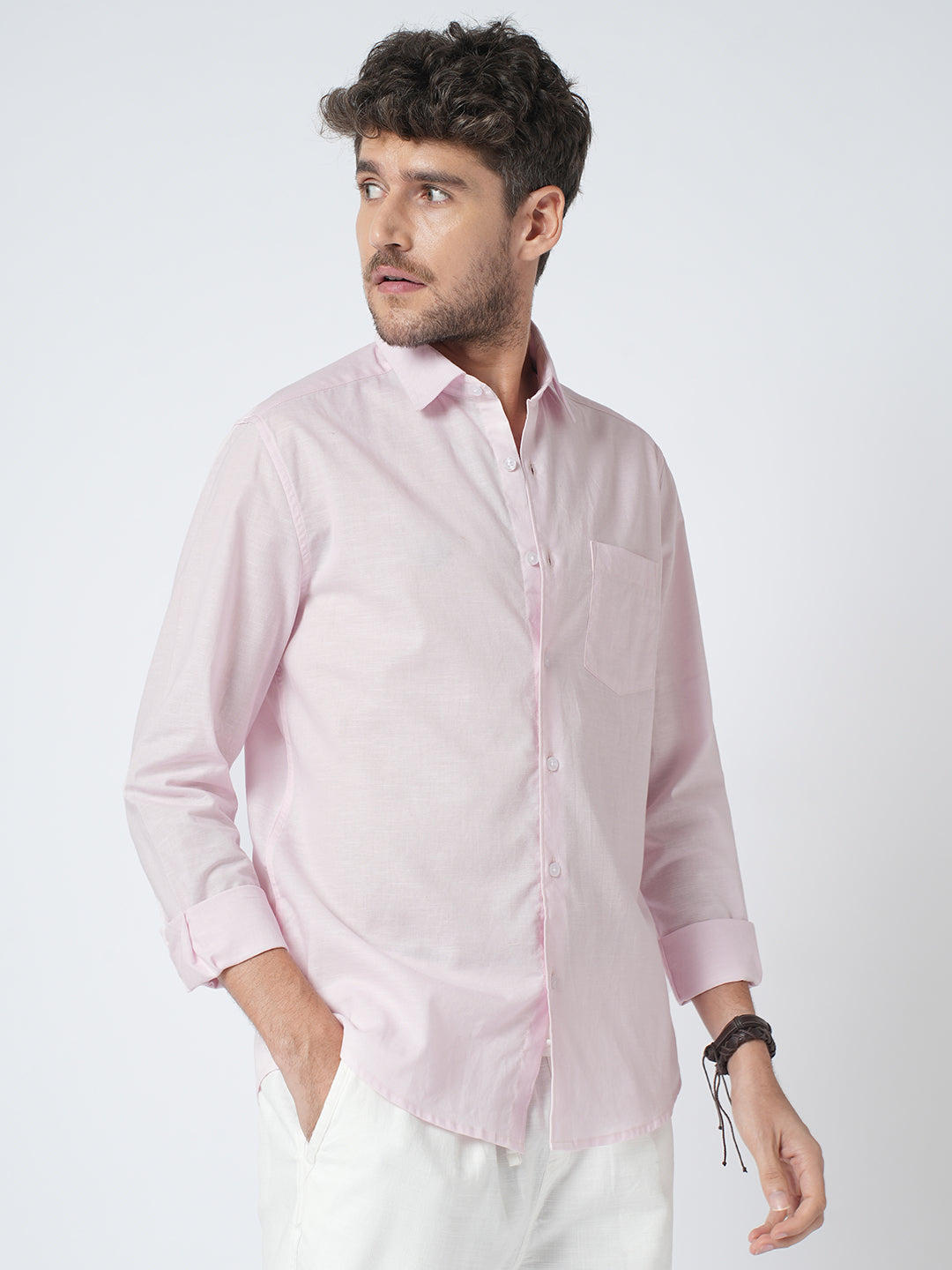 Cotton Candy Pink Slub Shirt