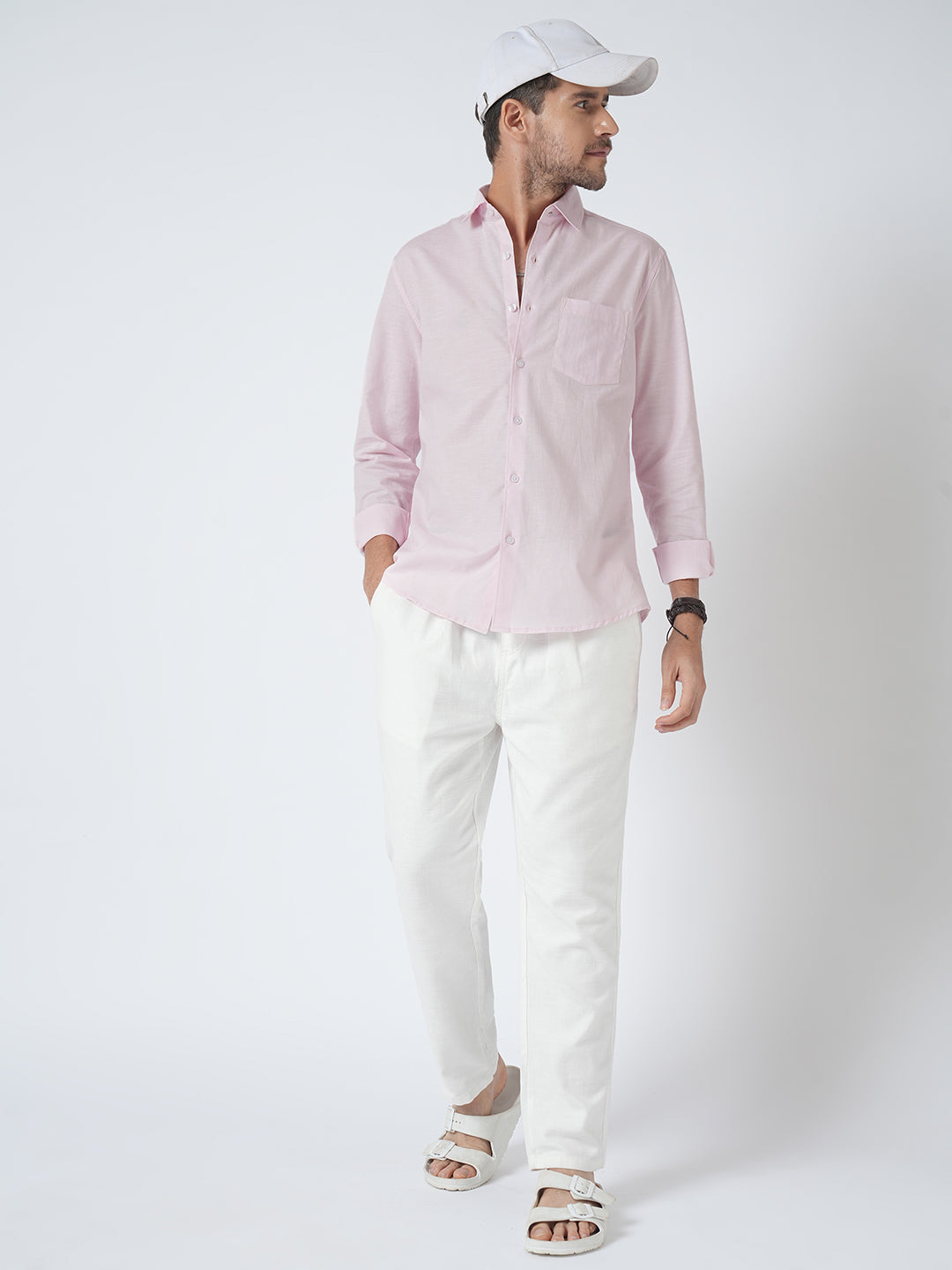 Cotton Candy Pink Slub Shirt