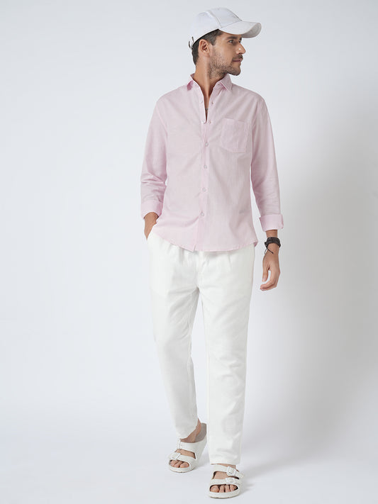 Cotton Candy Pink Slub Shirt