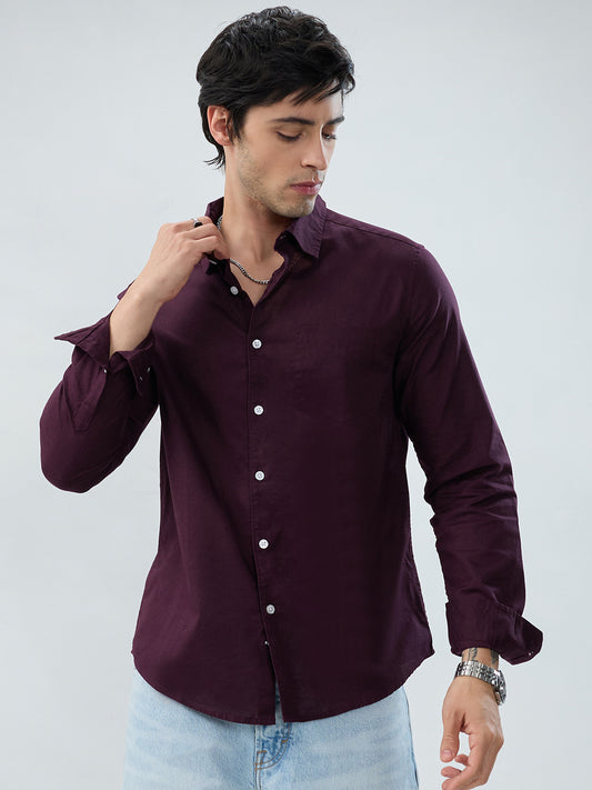 Solid Burgandy Everyday Shirt
