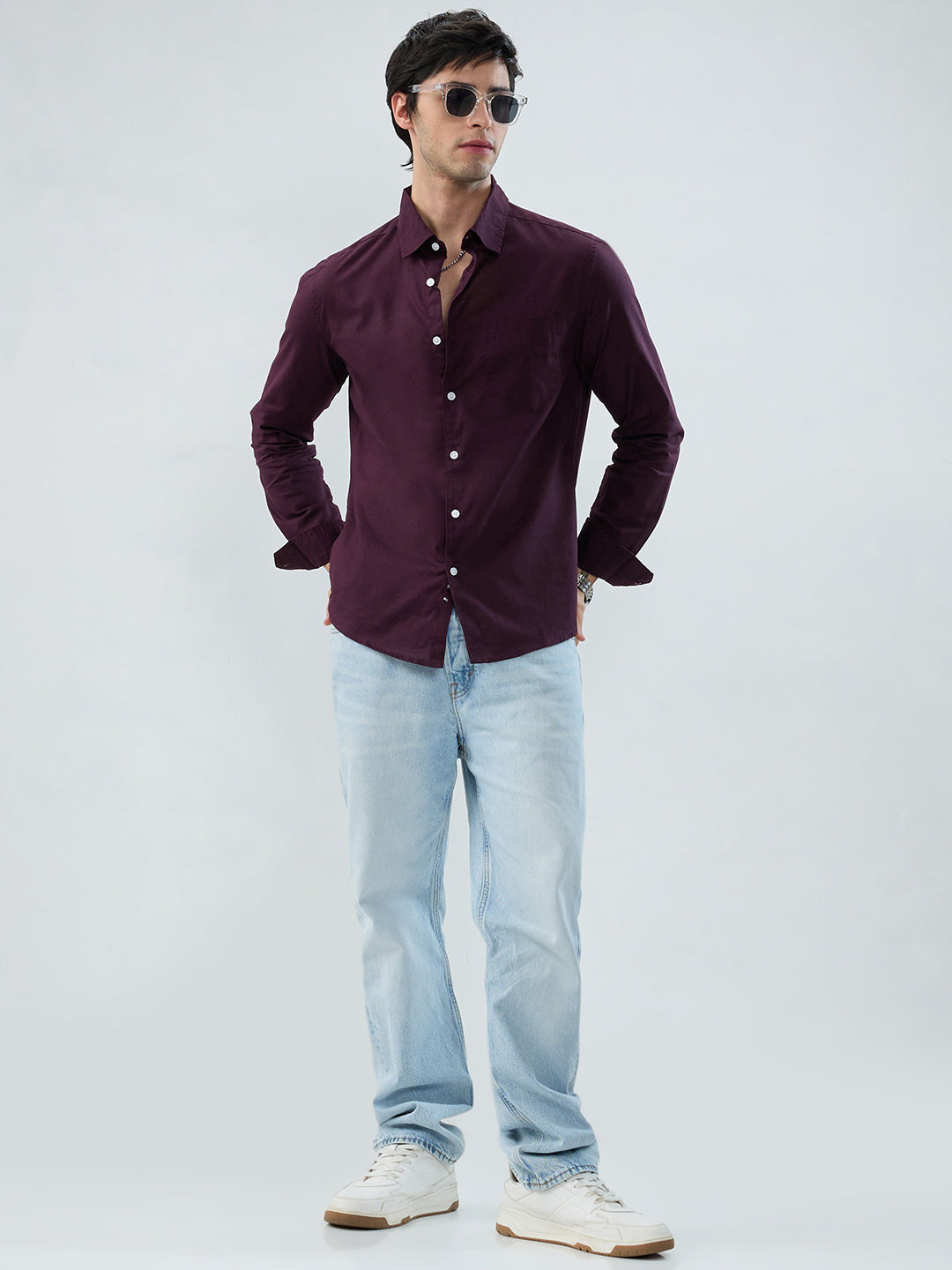 Solid Burgandy Everyday Shirt