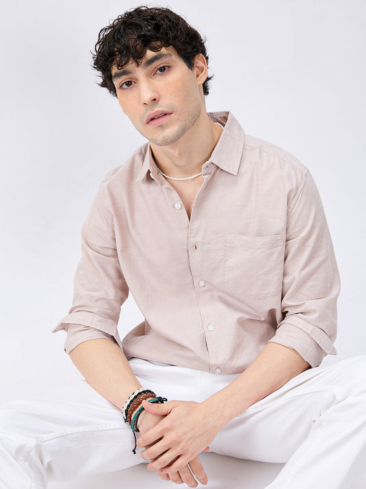 Sandstone Beige Oxford Shirt