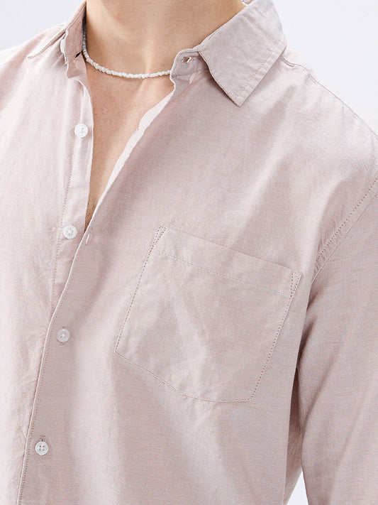 Sandstone Beige Oxford Shirt