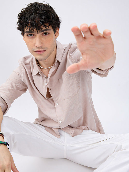 Sandstone Beige Oxford Shirt