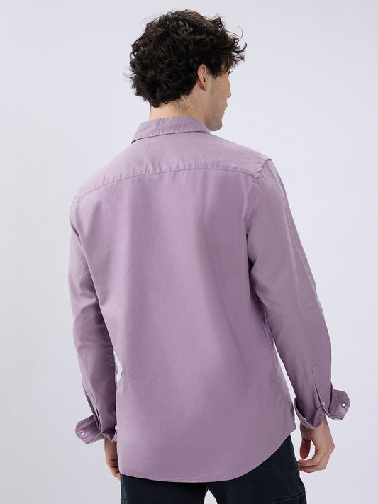 Solid Mauve Mist Classic Oxford Shirt