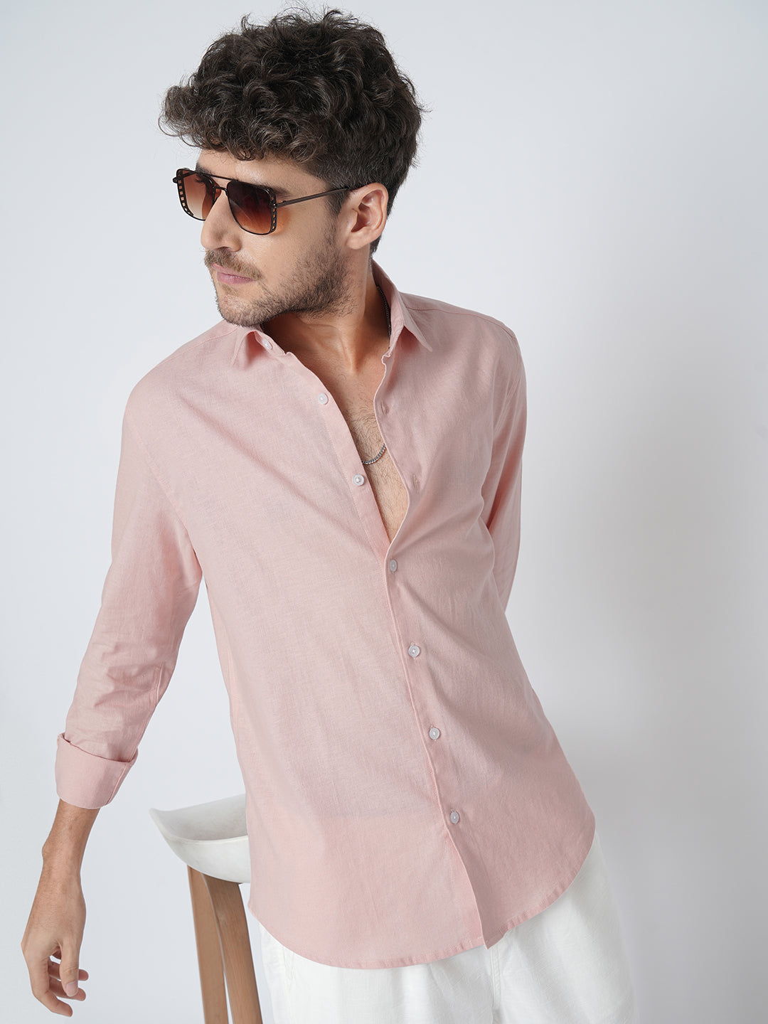 Everyday Peach Pure Linen Shirt