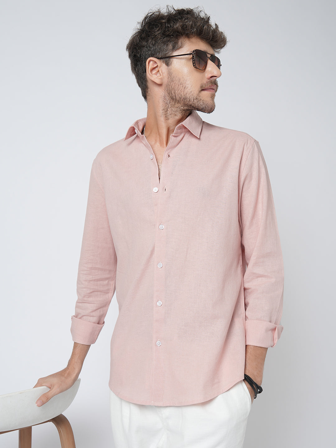 Everyday Peach Pure Linen Shirt