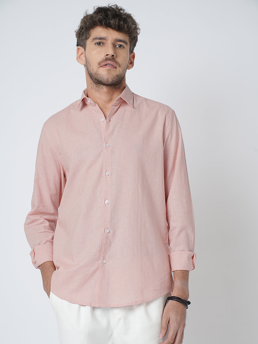 Everyday Peach Pure Linen Shirt