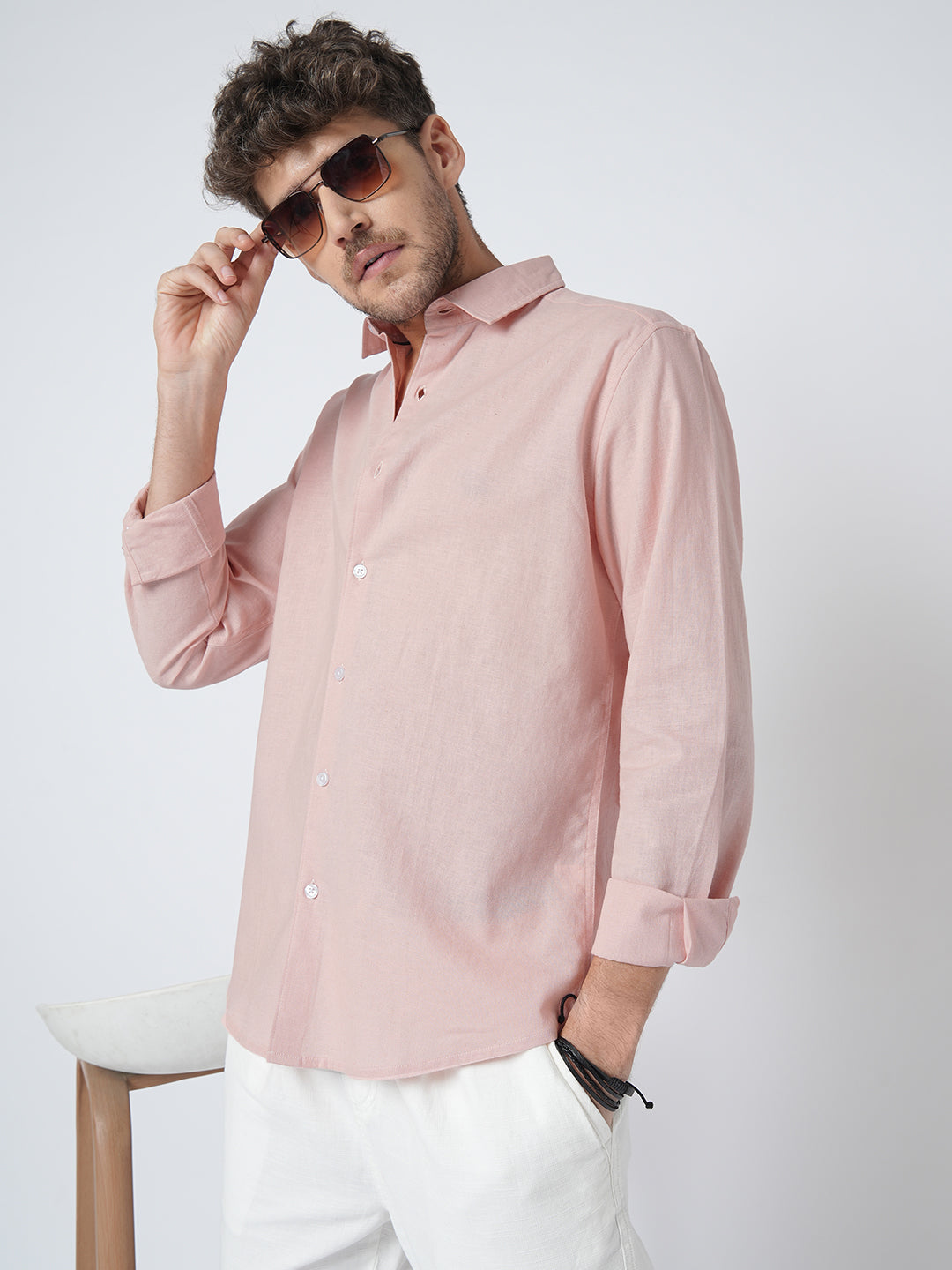 Everyday Peach Pure Linen Shirt