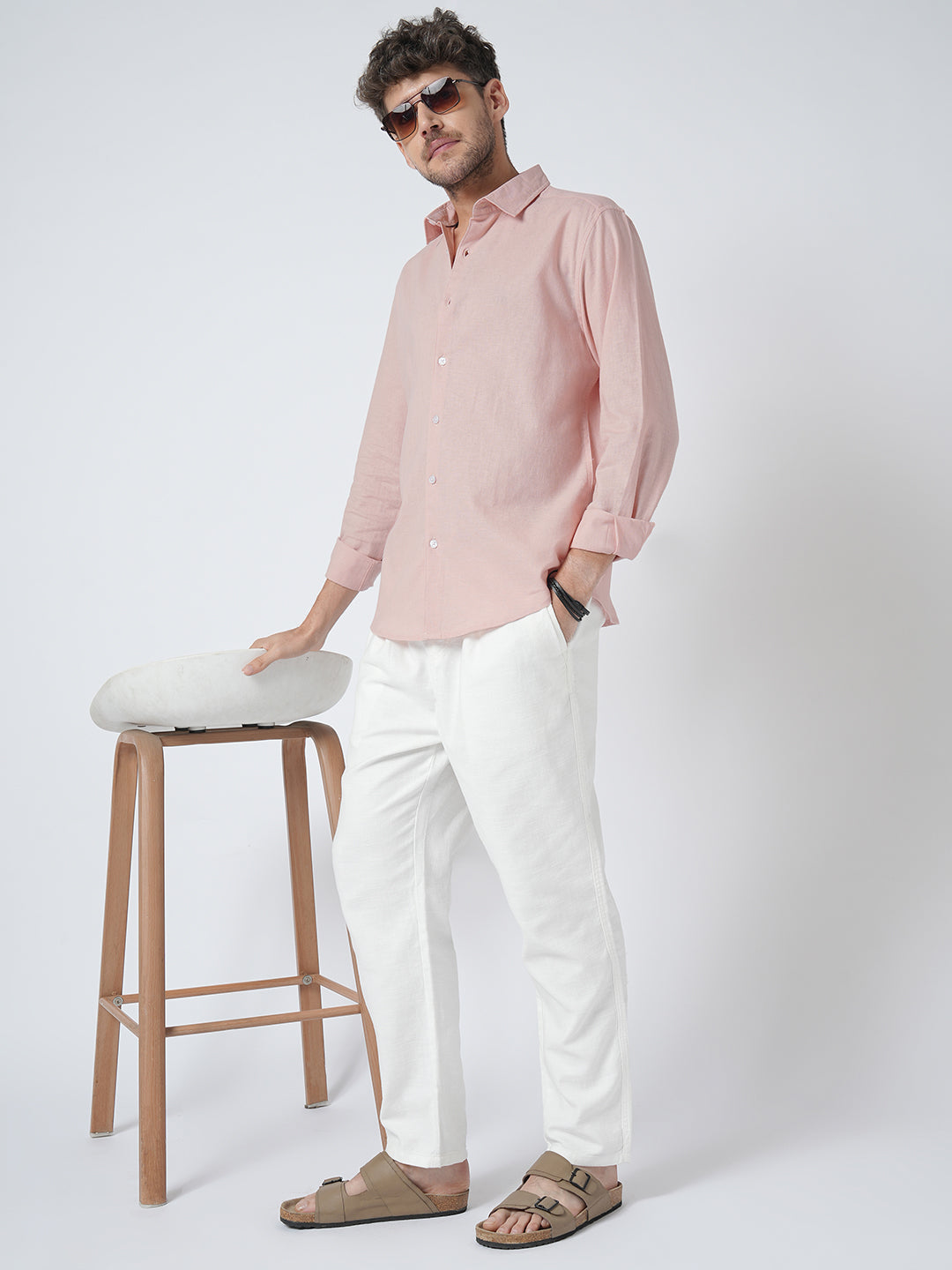 Everyday Peach Pure Linen Shirt
