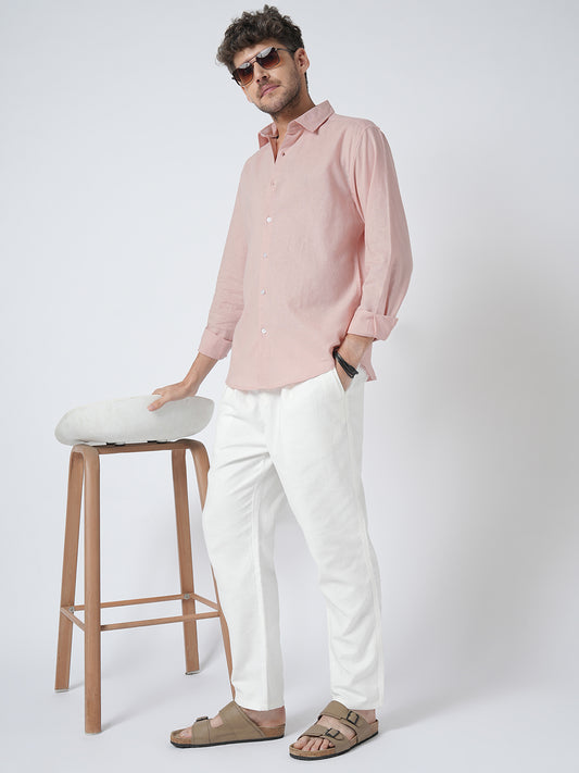 Everyday Peach Pure Linen Shirt