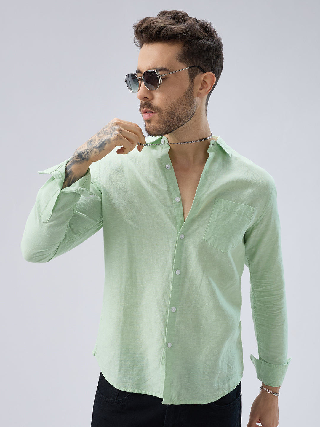 Cool Pastel Green Summer Shirt