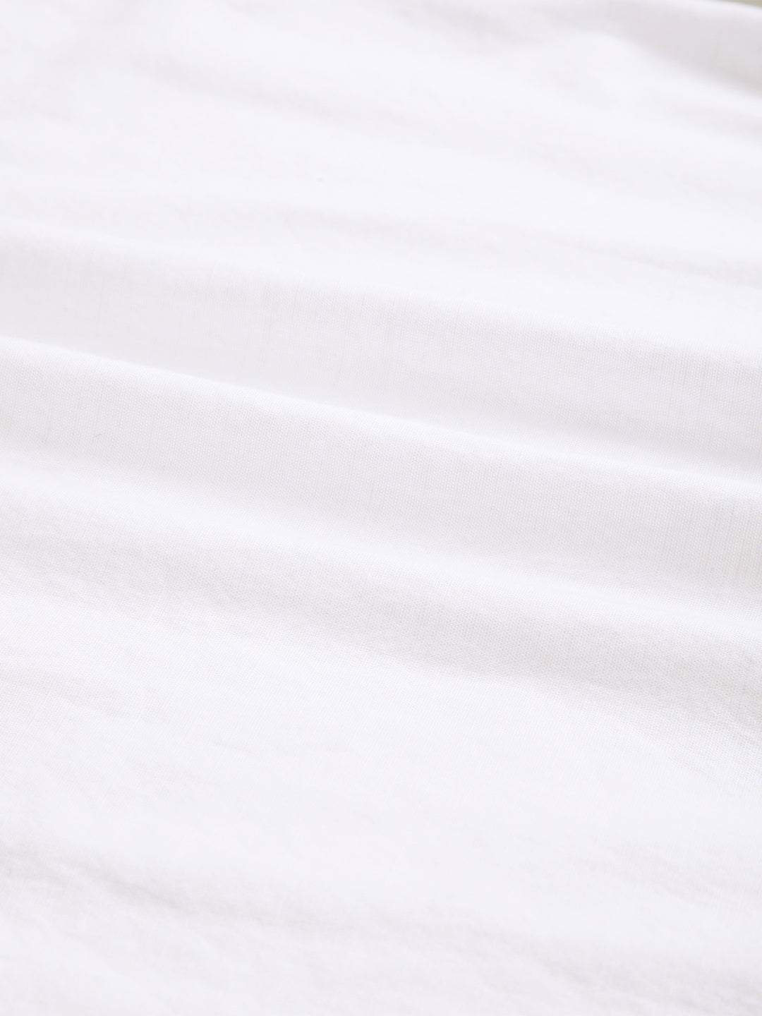 Pristine White Slub Textured Shirt