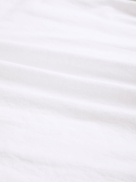 Pristine White Slub Textured Shirt