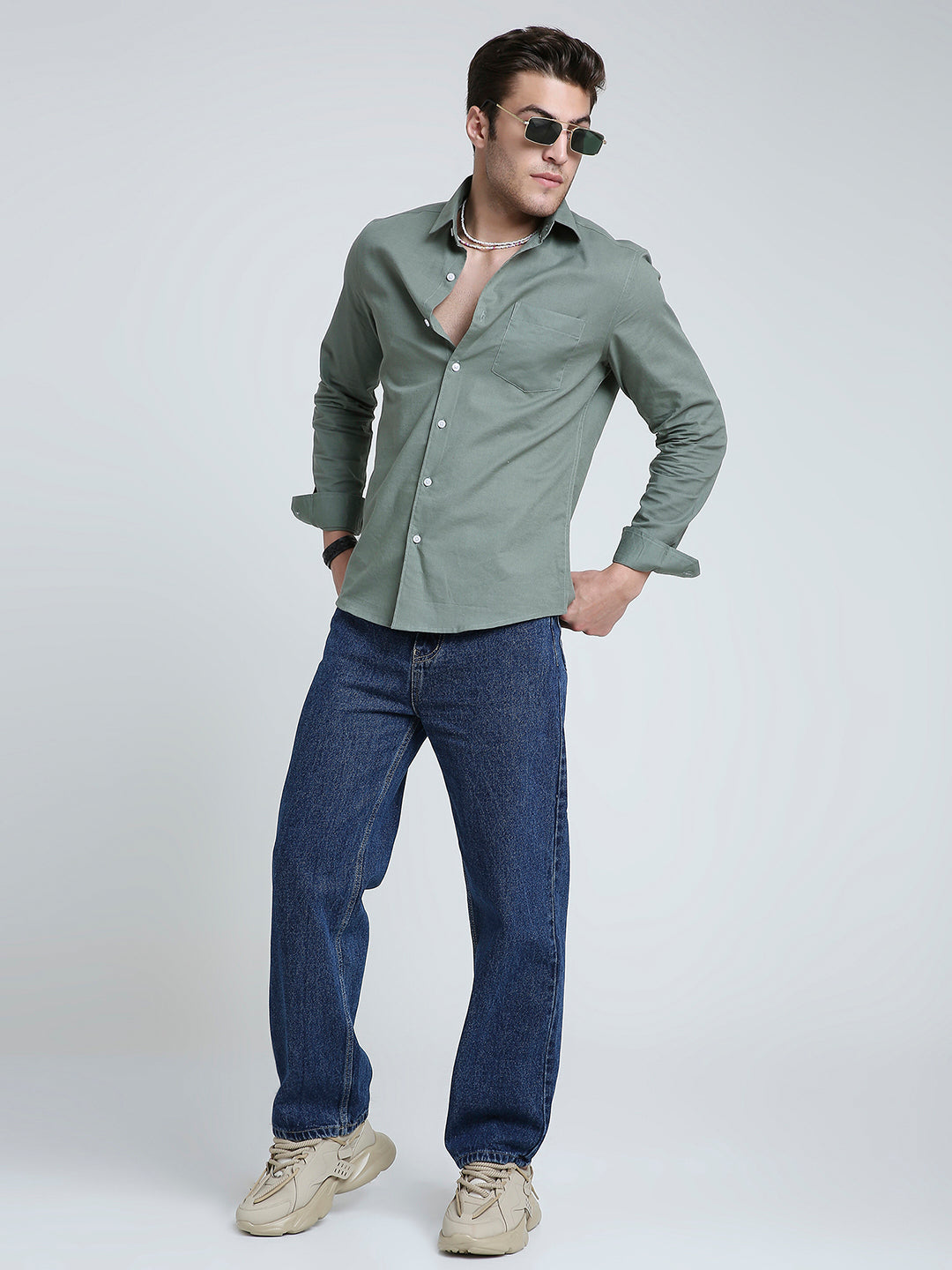 Pastel Olive Mist Everyday Shirt