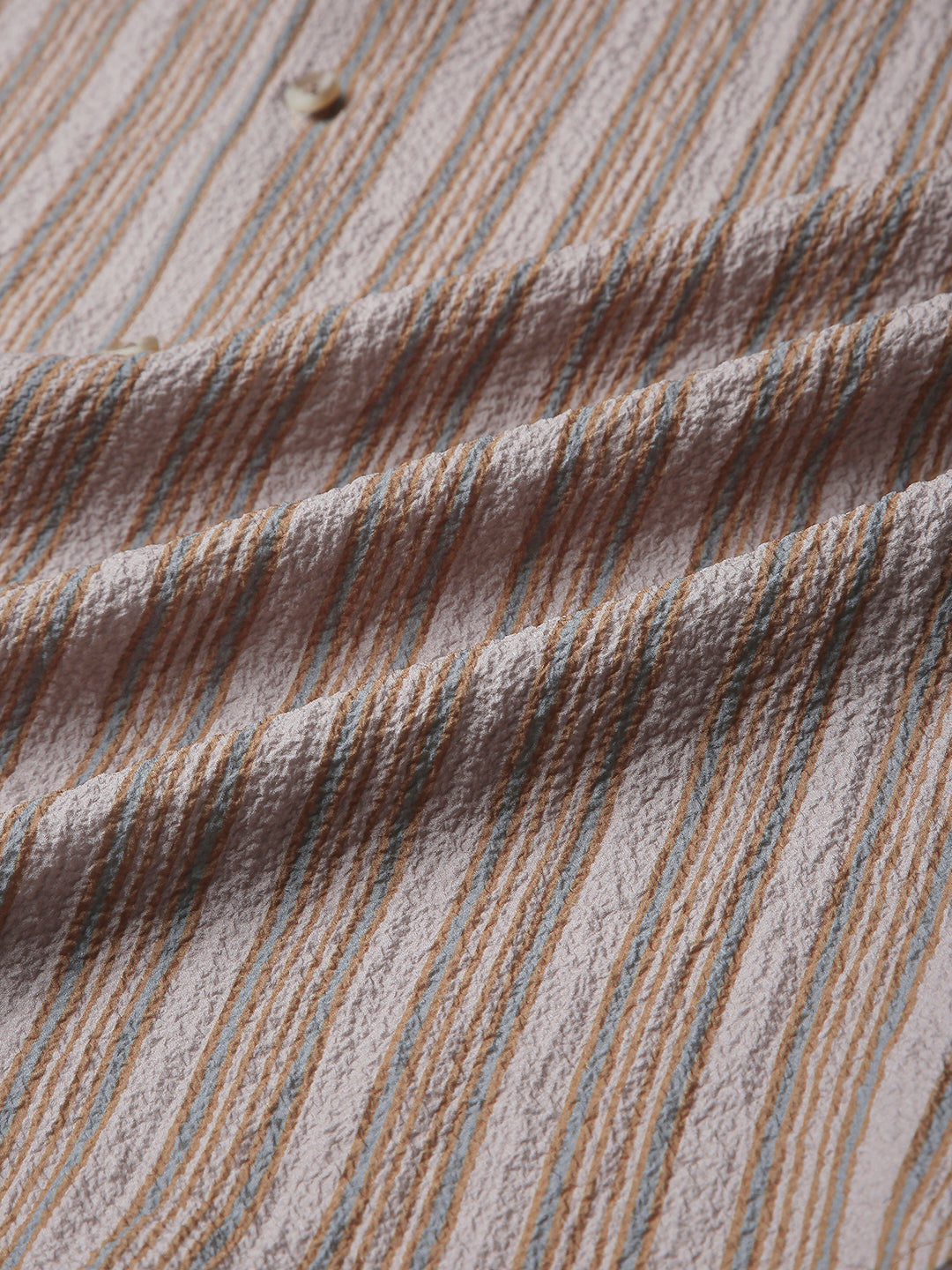 Nomad Beige Creased Striped Shirt