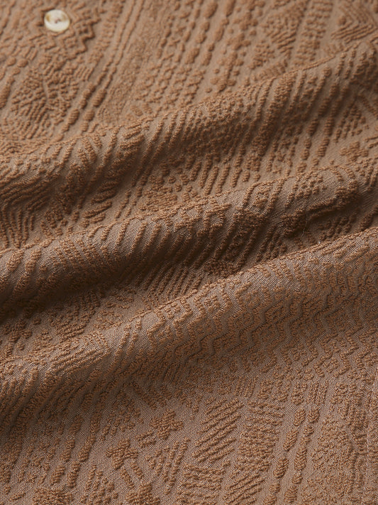 Intricate Rustic Charm Jacquard Shirt
