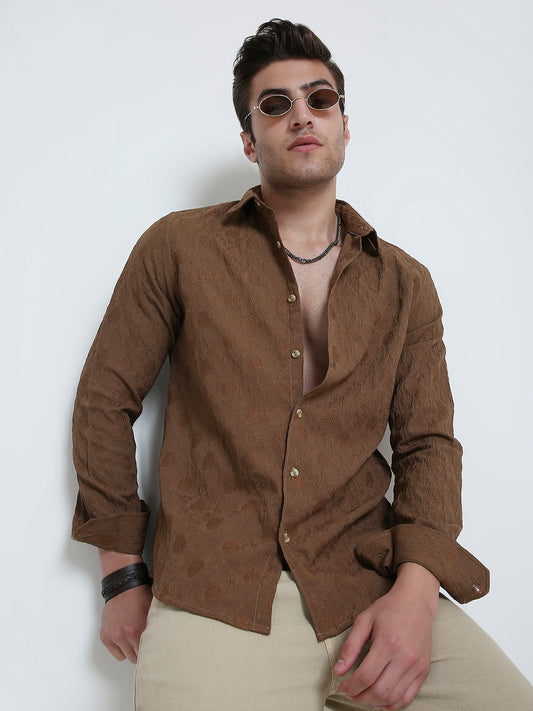 Soil Floral Textured Shirt
