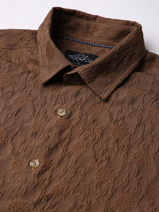 Soil Floral Textured Shirt
