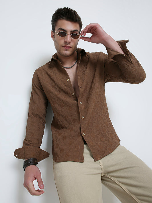 Soil Floral Textured Shirt